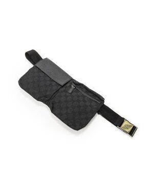Gucci Waist Pouch Black GG Canvas